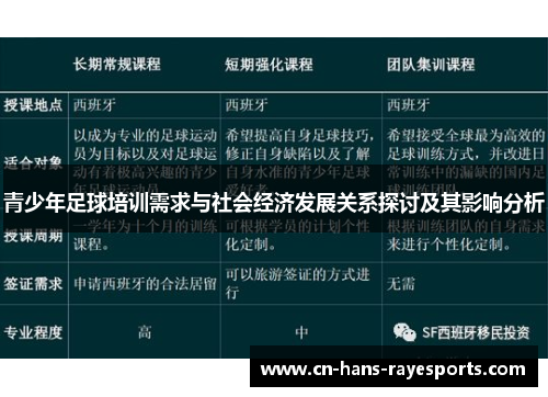 青少年足球培训需求与社会经济发展关系探讨及其影响分析